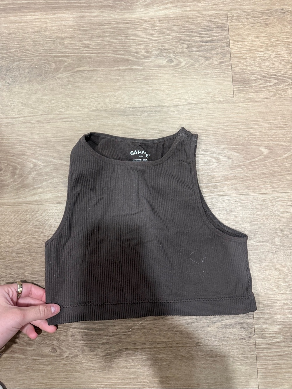 Garage brown Ribbed Crop Tank S - Picture 2 of 4